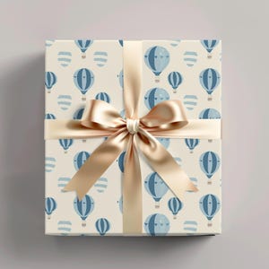 Carta da regalo per neonato - Rotolo di carta da regalo per baby shower blu - Graziosa carta da regalo per neonato per regalo per baby shower, regalo per neonato, carta da regalo per neonato