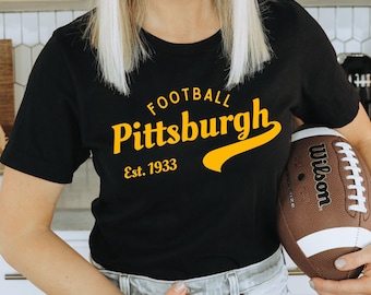 Pittsburgh Football Game Day Shirt, Steeler Football Shirt, Womens Steeler Geschenk, Tailgate Shirt, Unisex Pittsburgh Fan Shirt