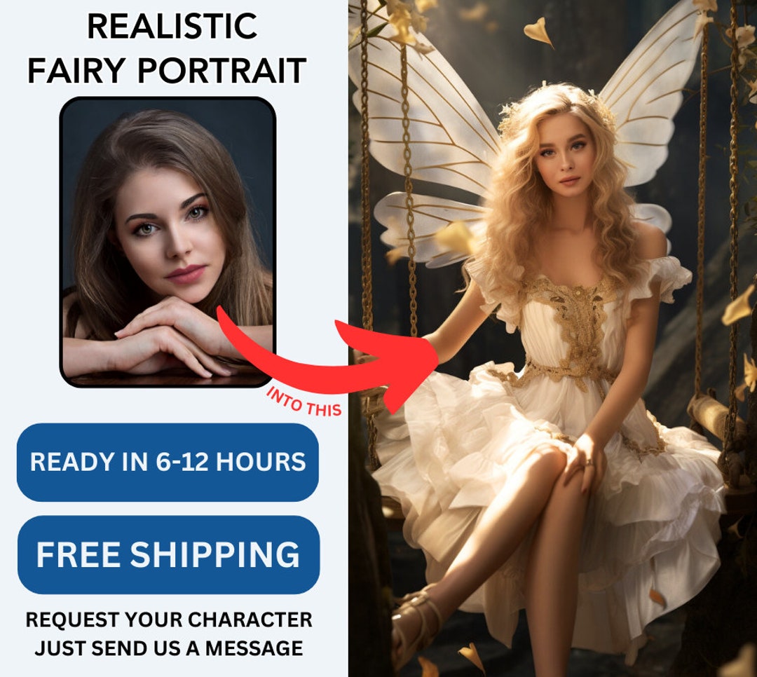 Fairy Custom Personalized Fairy Custom Portrait, Stylized Portrait, Portrait ...