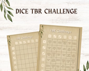 Printable TBR Dice Game: Reading Challenge Prompts (PDF)