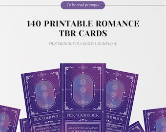 Printable Romance TBR Tarot Cards: Bookish Gift (PDF)