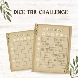 Printable TBR Dice Game: Reading Challenge Prompts (PDF)
