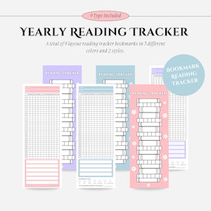 Printable Yearly Reading Tracker,Fill In Bookmark,Pink Bookshelf Book Tracker,Pastel Reading Habit Tracker,Reading progress,Bookworm Gift