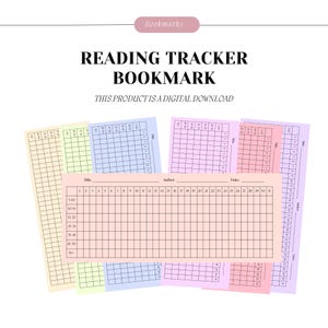 Printable Monthly Reading Tracker,Fill In Bookmark,Pink Monthly Book Tracker,Pastel Reading Habit Tracker,Reading progress,Bookworm Gift