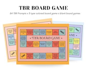 Printable TBR Board Game: Colorful Reading Challenge (Digital Download)