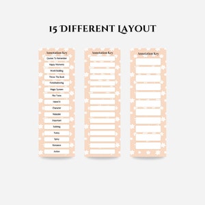 Pastel Annotation Key Bookmarks: Reading Tracker, Bookish Gift (PDF/PNG) image 6