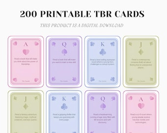 Printable TBR Prompt Cards: Reading Challenge, Cozy Theme (PDF Download)