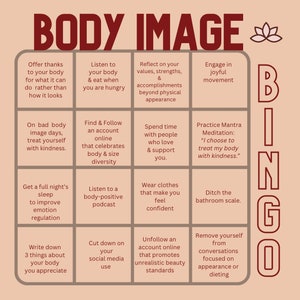 Adesivo Bingo con immagine corporea