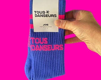 Rozmiar 35/38 - Elektrycznie niebieskie skarpetki do tańca dla wszystkich tancerzy