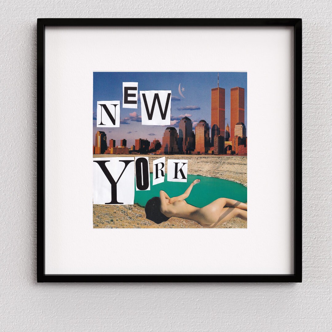 New York Collage Art Wall Art Digital Download (Download Now) Etsy