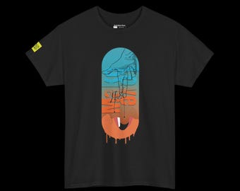 Machen Sie Liebe Front Print T-Shirt | Lebendiges grafisches T-Shirt