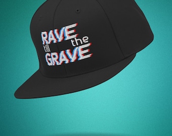 Rave Snapback-Kappe | Rave Till the Silver Bestickte Cap