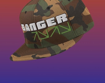 BANGER Camo Snapback Cap - Rave Streetwear Cap