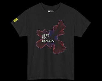 Lass uns Techno TShirt | Abstraktes Rave Front Print Tee