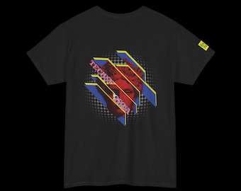T-Shirt mit Aufdruck | Klassisches Glitch Rave Grafik T-Shirt