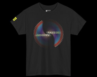 Rave On Off Swirl Grafik-T-Shirt | Festival Clubwear Tee