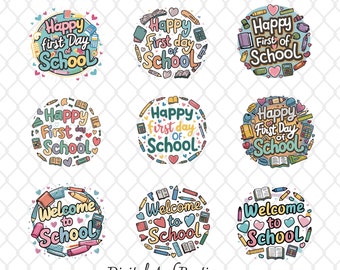 Back To School Gnome Clipart: Teacher PNG Graphics (Digital Download)