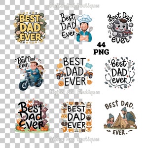 Father&#39;s Day Clipart, Best Dad Ever, Happy Father&#39;s Day Clipart PNG, Font Clipart Bundle, Fathers Day PNG, Father&#39;s day graphic, Font PNG