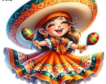 Cinco De Mayo PNG, Cinco De Mayo Clipart, Gnomo Mexicano, Músico Mexicano, Clipart Mexicano, Arte De México, Arte Latino, México PNG, Chica Mexicana