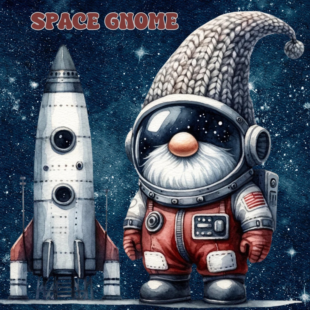 14 Gnome Space Clipart, Space Gnome, Clipart PNG, Gnome Travel, Craft ...