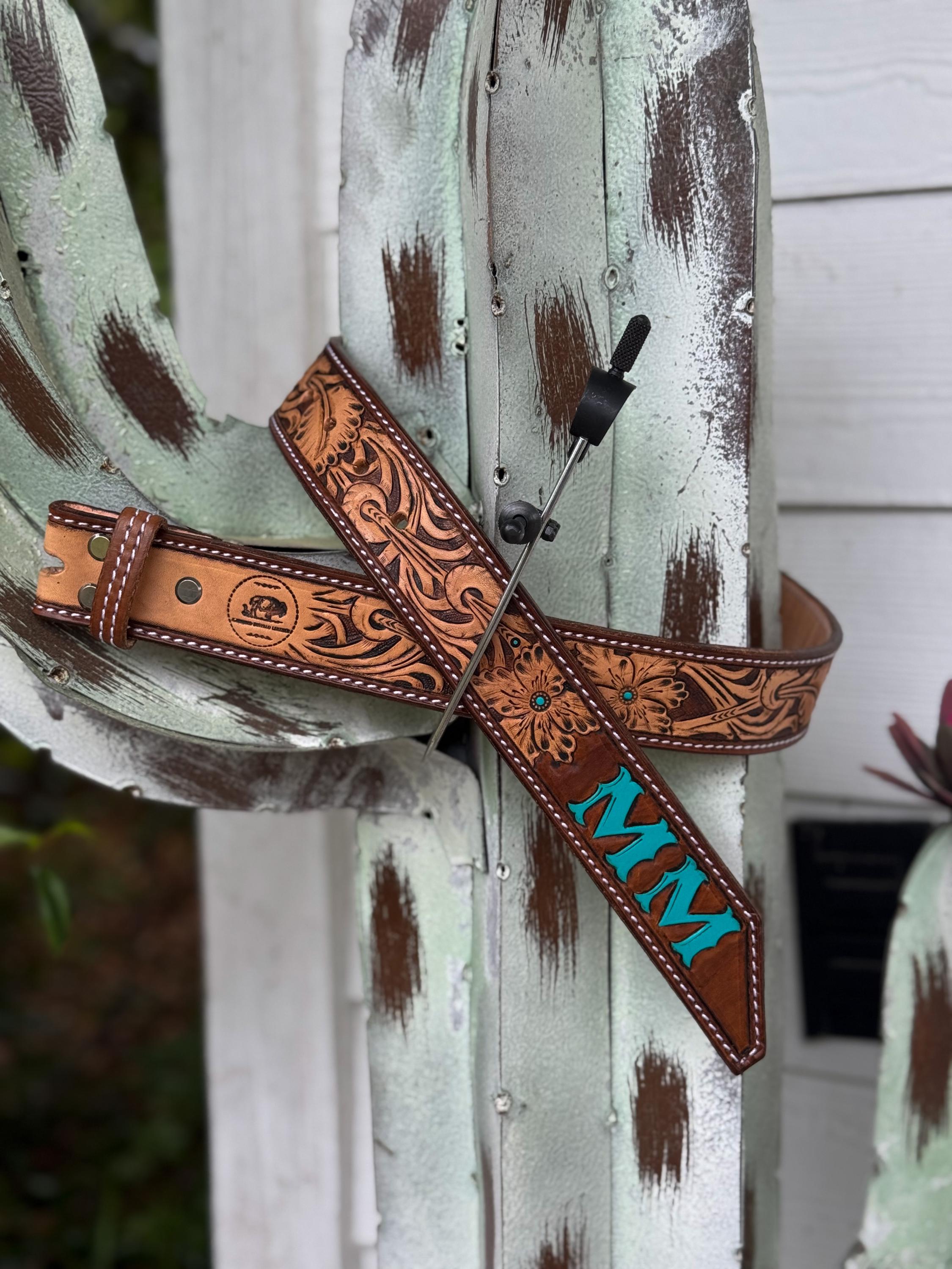 Customizable Tooled Leather Belts - Etsy