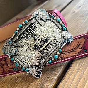 customizable tooled leather belts