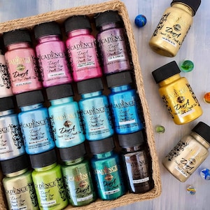 Metallic Paint - 70 Color Options - Metallic Paint for Furniture - Decorative Acrylic Paint - Metallic Colors - 50ML - 1.69OZ