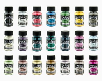 SET Metallic Glass Paint - 33 Colors - Paint for Glass Surfaces - 50ML/1,69OZ