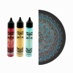 3D Metallic Dimensional Paint - Dotting Paint - Puff Paint - Decorative Dimensional Paint - 24 Color Options - 25ML - 0.85OZ