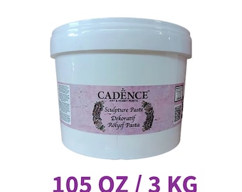 Weiße Skulpturen-Paste - 3KG | 105OZ - Texture Paste - Skulptur Malerei - Dekorativer Gips