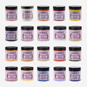 SET 24 Color Sculpture Paste Texture Paste 3D Sculpture Painting Decorative Plaster 24 x 250ML 8,45OZ image 1