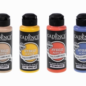 Hybrid Acrylic Paint SET - 115 Colors - Multisurface Paint - Paint for Furniture - 120ML - 4 OZ