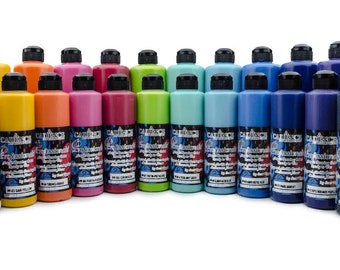 SET - 12 Cores de Tinta Derramada - Acrílica Derramada - Derramada para Tela - Arte Fluida - Arte Espacial - 250 ML - 8,45 OZ