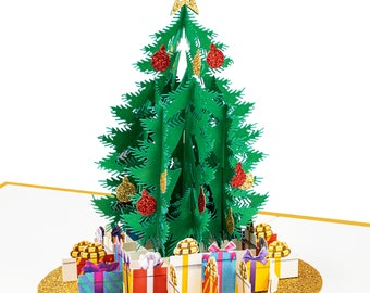 Pop Up Karte Weihnachten | 3D Weihnachtskarte mit Weihnachtsbaum