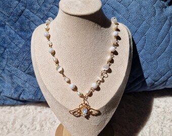 Necklace - Sweet Heavens Moonstone and Freshwater Pearls