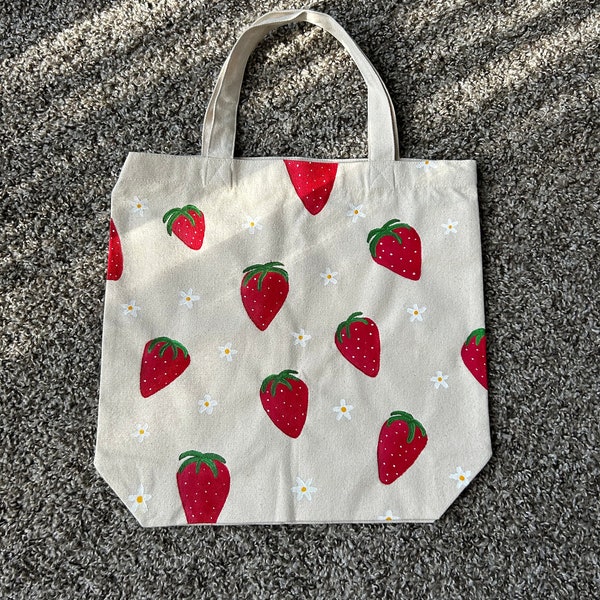 Painted Canvas Bag - Etsy