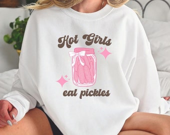 Coquette Pickle Sweatshirt voor augurkliefhebbers, Pickle cadeaus voor vrouwen, Vintage Pickle Sweatshirt, Pickles Shirt, Retro augurk trui,
