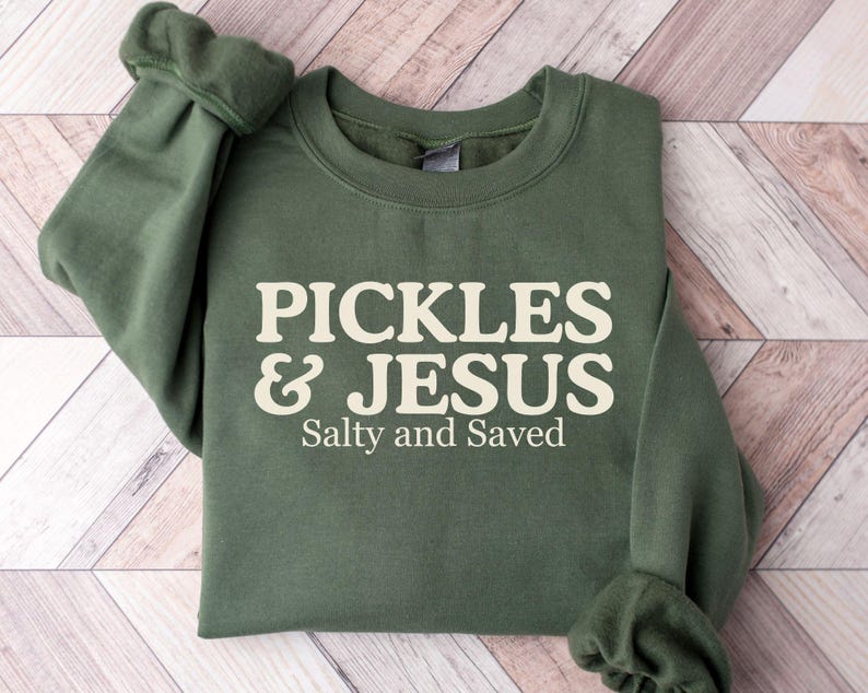Rolig pickle-tröja, pickles och Jesus-tröja, salt och sparad matälskare-gåva bild 4