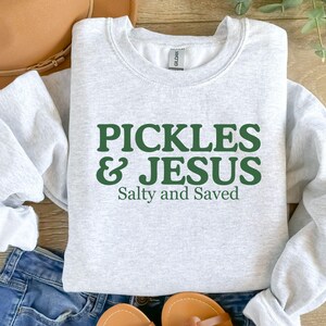 Rolig pickle-tröja, pickles och Jesus-tröja, salt och sparad matälskare-gåva bild 7