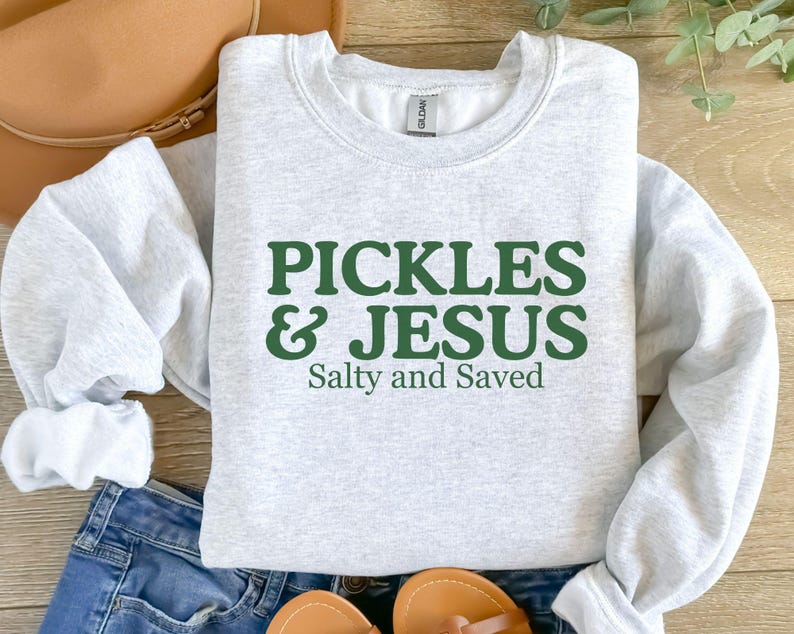 Rolig pickle-tröja, pickles och Jesus-tröja, salt och sparad matälskare-gåva bild 7