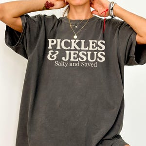 Rolig pickle-tröja, pickles och Jesus-tröja, salt och sparad matälskare-gåva bild 2