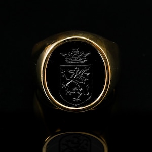Celtic Ring Family Crest Gold Plated Sterling Silver 925