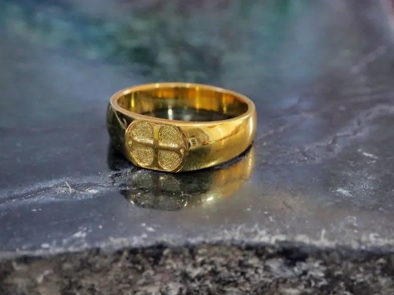 アクセサリー vintage silver cross cut ring K10GOLD vintage silver cross cut ring K10GOLD