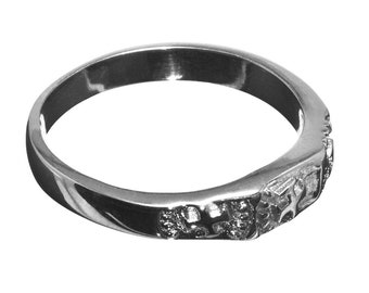 Anello con croce templare in argento sterling 925