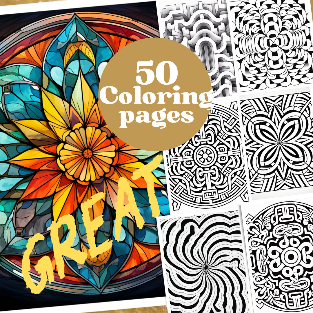Mandala Stress Relief Print on Demand Fantasy Diy Mandala Coloring Book ...