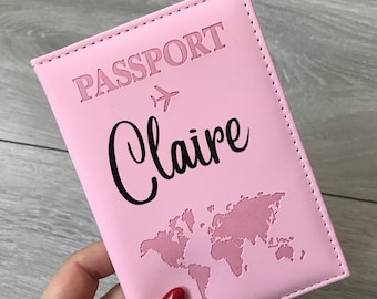 Personalised Passport Holder, Personalised Passport Cover, Luggage, Travel, Holiday, Honeymoon