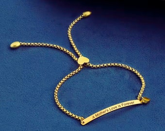 Engraved Bracelet for Women, Personalized Jewelry, Name Bracelet, Gold Bracelet for Bridesmaid, Bridesmaid Gift for Her, Bestfriend Gift