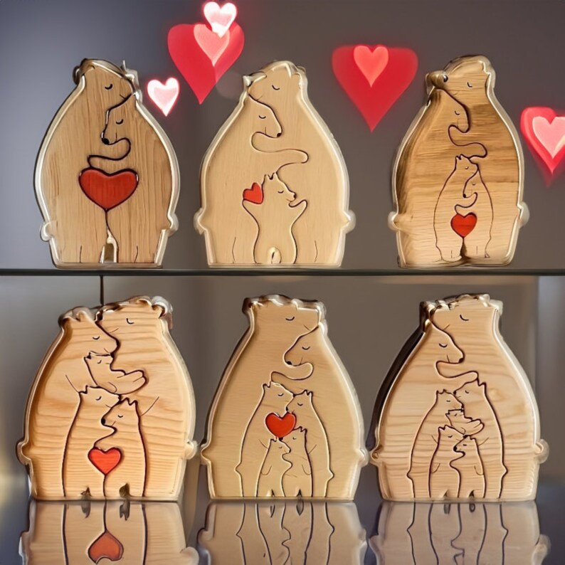 パーソナライズされた木製のバレンタインデーの名前パズル、カスタム木製の名前パズル、名前サイン、彼女へのパーソナライズされたギフト、バレンタインデーのギフト 画像 3