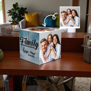 Custom Photo Cube | Foldable 3D Infinity Puzzle Cube | Personalized Picture Album Gift | Unique Photo Keepsake | Gift for Her
