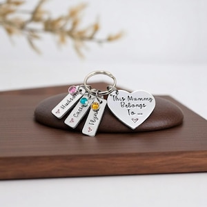 Personalized Mum Keyring Gift for Her | Custom Name Keychain | Unique Photo Gift | Mothers Day, Birthday, Anniversary Gift for Mom